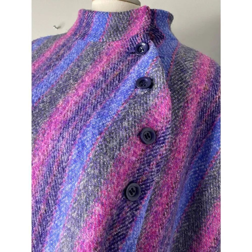 🛍️Jimmy Hourihan 1970s Irish Wool & Made in Ireland Cape/Coat RARE FIND Stunning - Picture 7 of 17